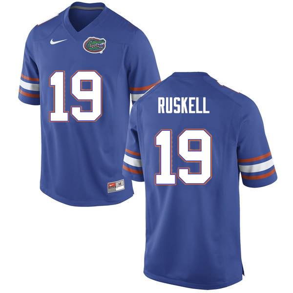 NCAA Florida Gators Jack Ruskell Men's #19 Nike Blue Stitched Authentic College Football Jersey BLL3864YR